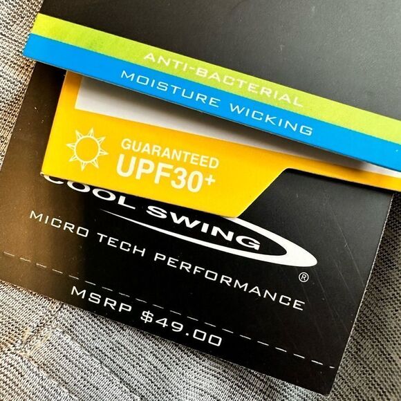 NWT Paige & Tuttle Men’s Heather Gray Polo Moisture Wicking UPF - Size XL - Picture 5 of 5